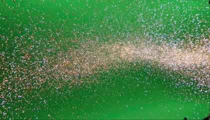 Swirling particles on green