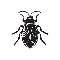 Detailed Aphid Silhouette Vector Design