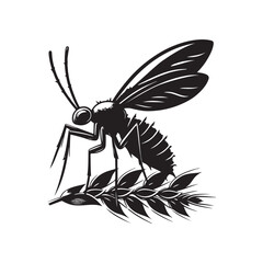 Detailed Aphid Silhouette Vector Design