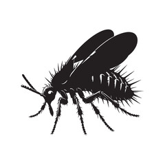 Detailed Aphid Silhouette Vector Design