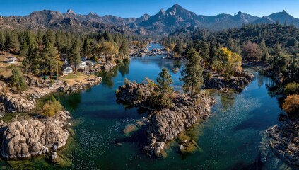 Naklejka premium Mountain Lake Serenity