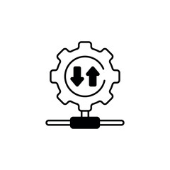 Setting Update icon design with white background stock illustration