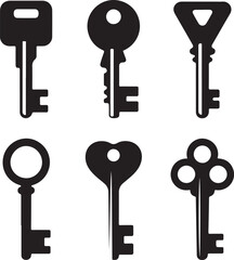 Assorted Key Silhouettes