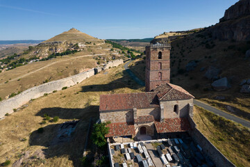 Obraz premium Santa Maria del Rey church, Atienza, Guadalajara, Castilla la Mancha, Spain