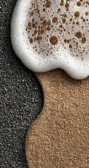 Shoreline Sands and Foaming Ocean