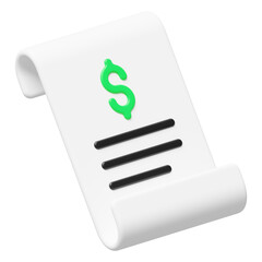 Financial Paper Illustration 3D