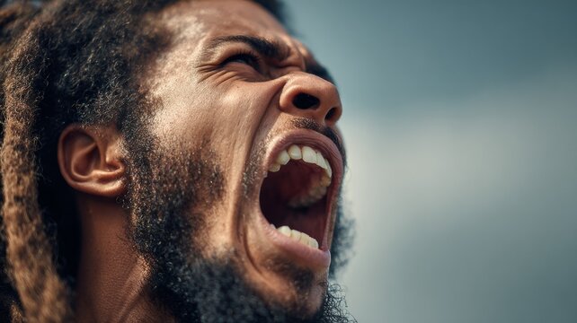 Young activist shouting for social justice and equality - Powered by Adobe