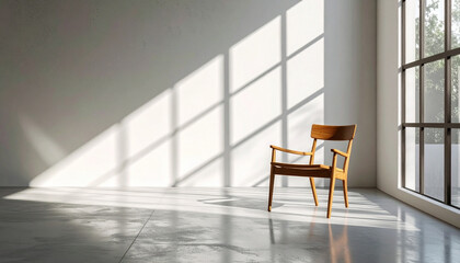 Minimalist chair sunlight interior design