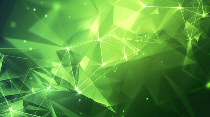 Abstract Green Light Background. Polygonal Elegance and Frame Background Designs 