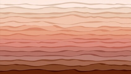 Layered Earth Abstract, curved layers in gradient shades of brown create a geological or organic pattern. Earthy texture with soft, flowing lines