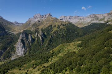 Naklejka premium Cirque of Lescun, Lescun, Nouvelle Aquitaine, France