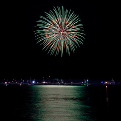 Fireworks From Fully Fused Fireworks Over The Water As Part Of The 2025 British Firework...