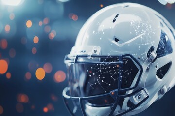 Innovative football helmet design highlights advanced technology and safety features