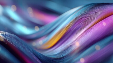 Colorful abstract waves flowing smoothly, creating a vibrant and dynamic visual experience