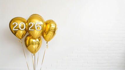 Golden Balloons with 2026 Decorative Design - 16