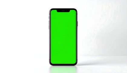 Smartphone with green screen. Digital marketing online cencept.