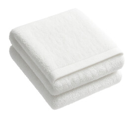White fluffy towel folded into a square