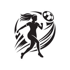 football players vector silhouette clip art logo design illustration. football tournament icon set collections.