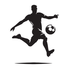 football players vector silhouette clip art logo design illustration. football tournament icon set collections.