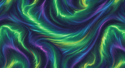A vibrant and seamless abstract background of flowing swirling energy that resembles the colorful patterns of the aurora borealis.