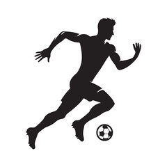 football players vector silhouette clip art logo design illustration. football tournament icon set collections.