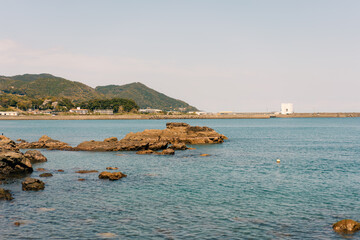 shikoku, japan - kashima island in sunny day
