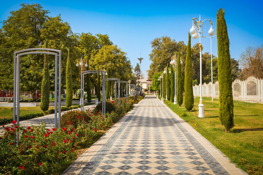 Central Park in Kulob city in southern Tajikistan