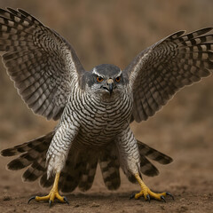 Eurasian goshawk (Accipiter gentilis) portrait
