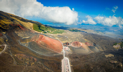Mount Etna or Etna Volcano near Catania city, Sicily © saiko3p