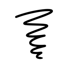 Image of worry and frustration. Iconic illustration of mulling and stressed emotions. Spiral drawn with hand-drawn lines.