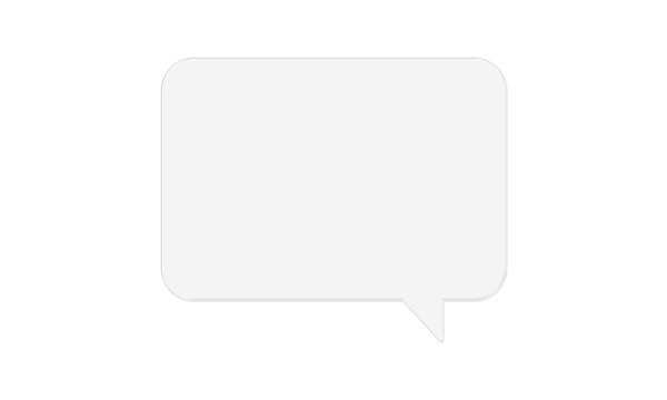Glass plate. Glass speech bubble. clear glass showcase. Glass with reflection effect in mockup style. Realistic transparent glass window in rectangle frame