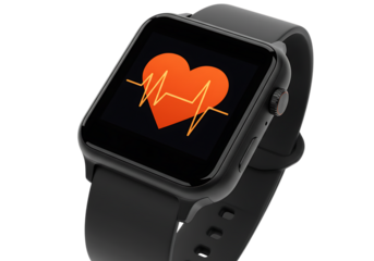 Red heart on white and black backgrounds with stethoscope illustration for love and health