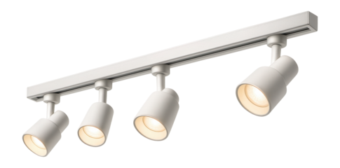 Smart LED track light with adjustable heads and app control