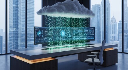 Illuminating digital workspace integrating cloud computing in an urban corporate environment