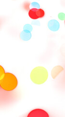 Colorful shiny glowing bokeh light overlay effect on transparent background design element