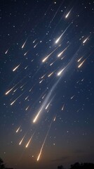 Spectacular Meteor Shower Streaking Across the Night Sky