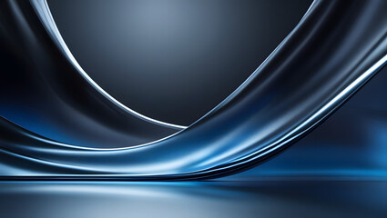Obraz premium Ultra-HD Luxury Gradient with Onyx Black, Cobalt Blue, and Metallic Steel Gray