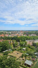 Obraz premium Areal Ansicht über die Stadt Brandenburg an der Havel 