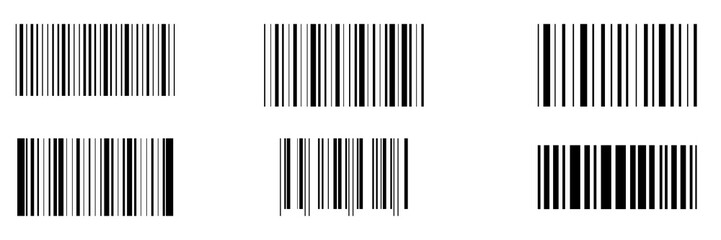 Set of bar code icons, barcode icons set