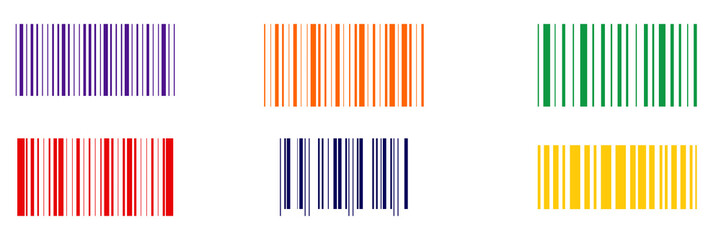 Set of bar code icons, barcode icons set