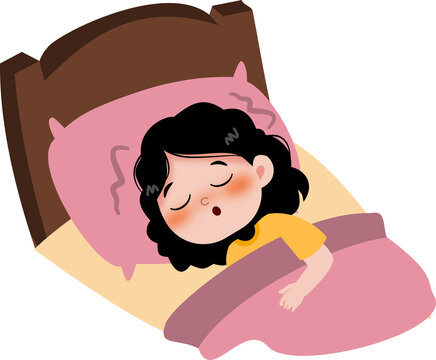 girl sleep in bed