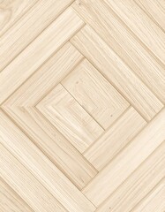 Fototapeta premium A light beige hardwood floor displays a classic herringbone pattern.