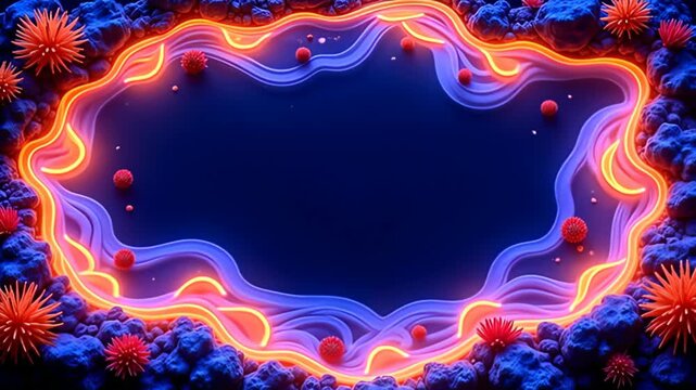suppose amp unambiguously lively Bioluminescent moulding shot radiant same bass ocean life, amp brilliant watercourse of citrus and lilac stream graciously roughly it, mimic the quiet of