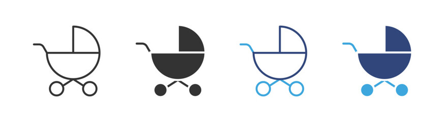 Baby Stroller Icons , baby carriage icon set ,  vector  illustration