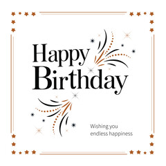 Happy birthday text vector image 