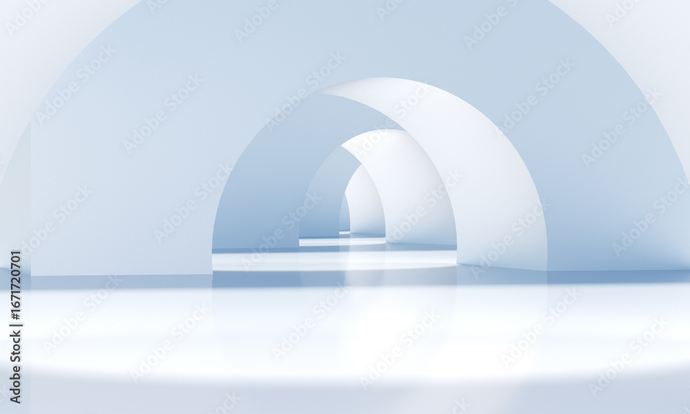 Wall mural abstract architecture background 3d render