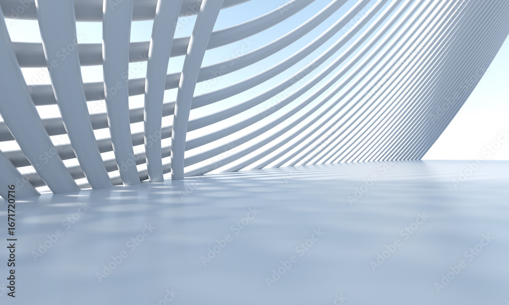 Wall mural abstract architecture background 3d render