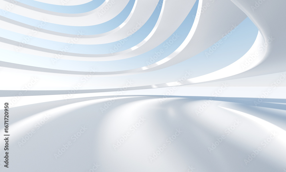 Sticker abstract architecture background 3d render