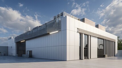 Fototapeta premium Modern Concrete Structure: Architectural Design and Construction