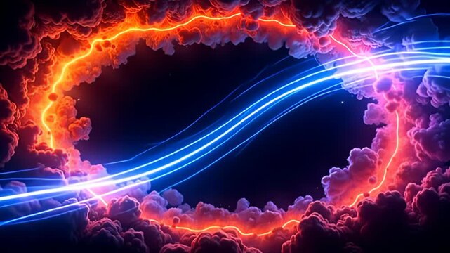 suppose amp ardent plasm moulding shot shine heatwaves that circle amp radiant void, with brilliant tint ripple slice done the atmosphere, twisting harmoniously spell the motion catamenia